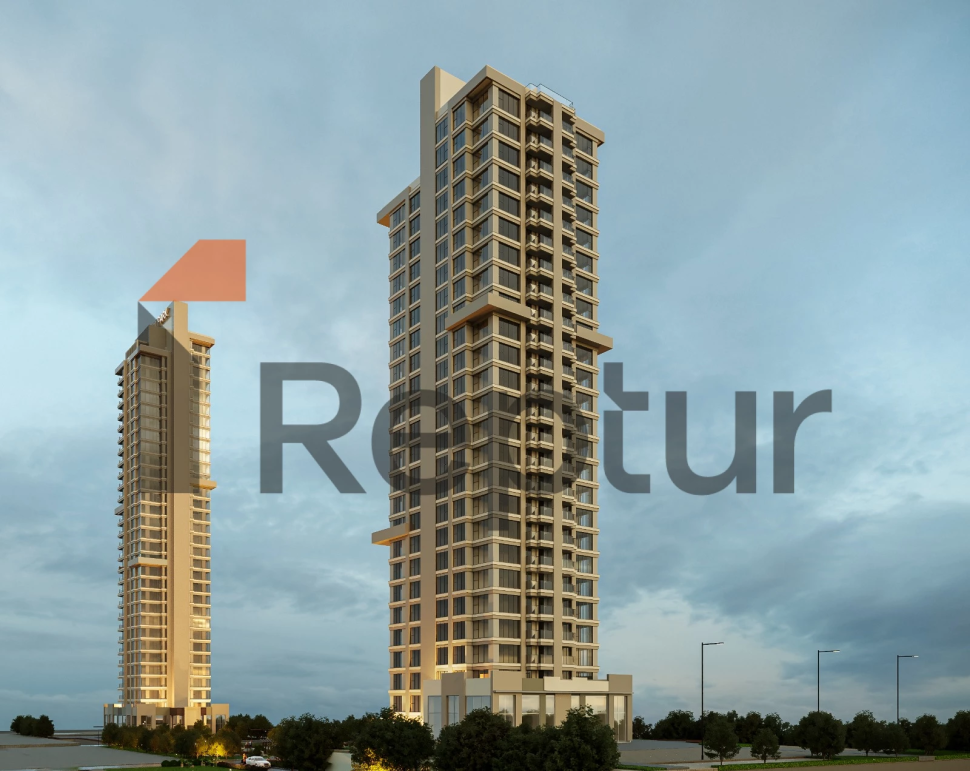 Residence in Atasehir district with view of Financial Center and Princes' Islands on Asian side of Istanbul