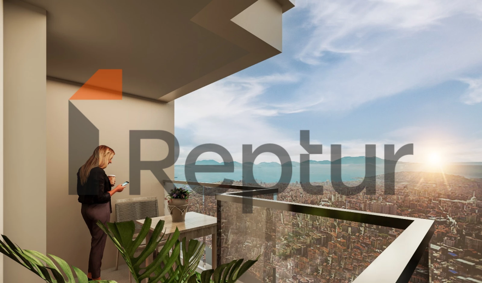 Residence in Atasehir district with view of Financial Center and Princes' Islands on Asian side of Istanbul