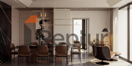 Residence in Atasehir district with view of Financial Center and Princes' Islands on Asian side of Istanbul