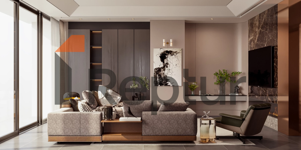 Residence in Atasehir district with view of Financial Center and Princes' Islands on Asian side of Istanbul