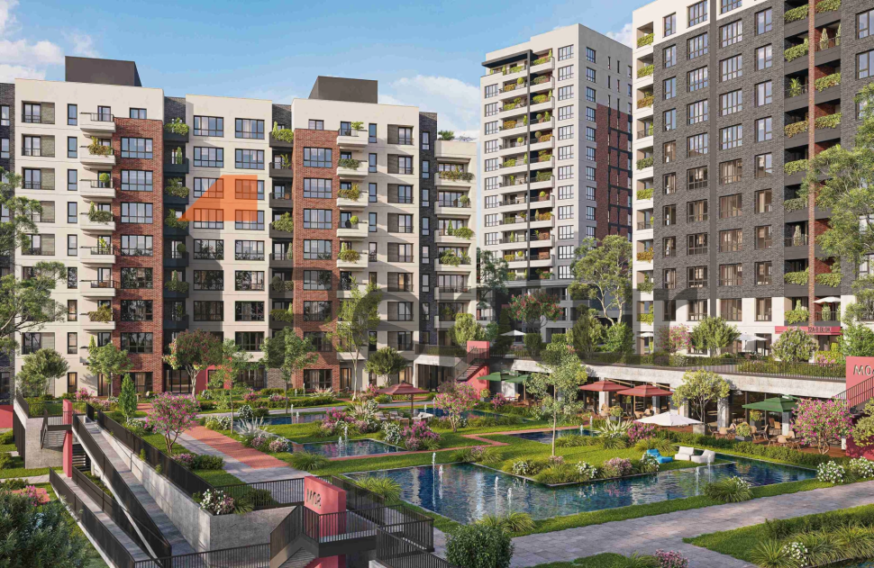 Modern apartments with green landscapes in the European part of Istanbul