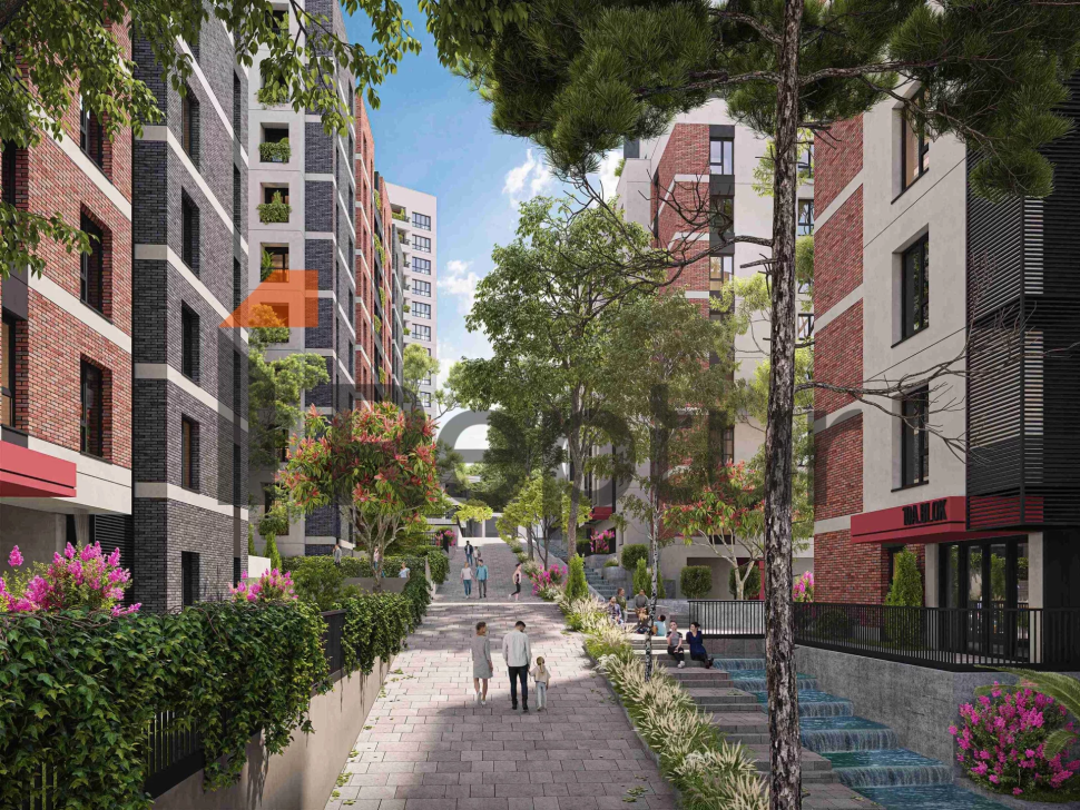 Modern apartments with green landscapes in the European part of Istanbul