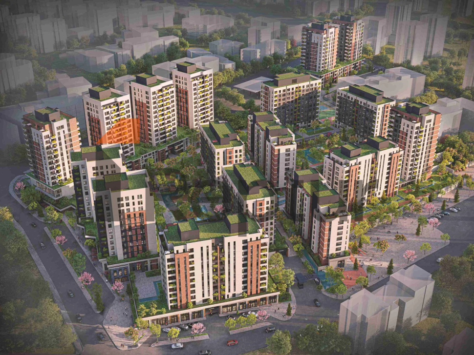 Modern apartments with green landscapes in the European part of Istanbul