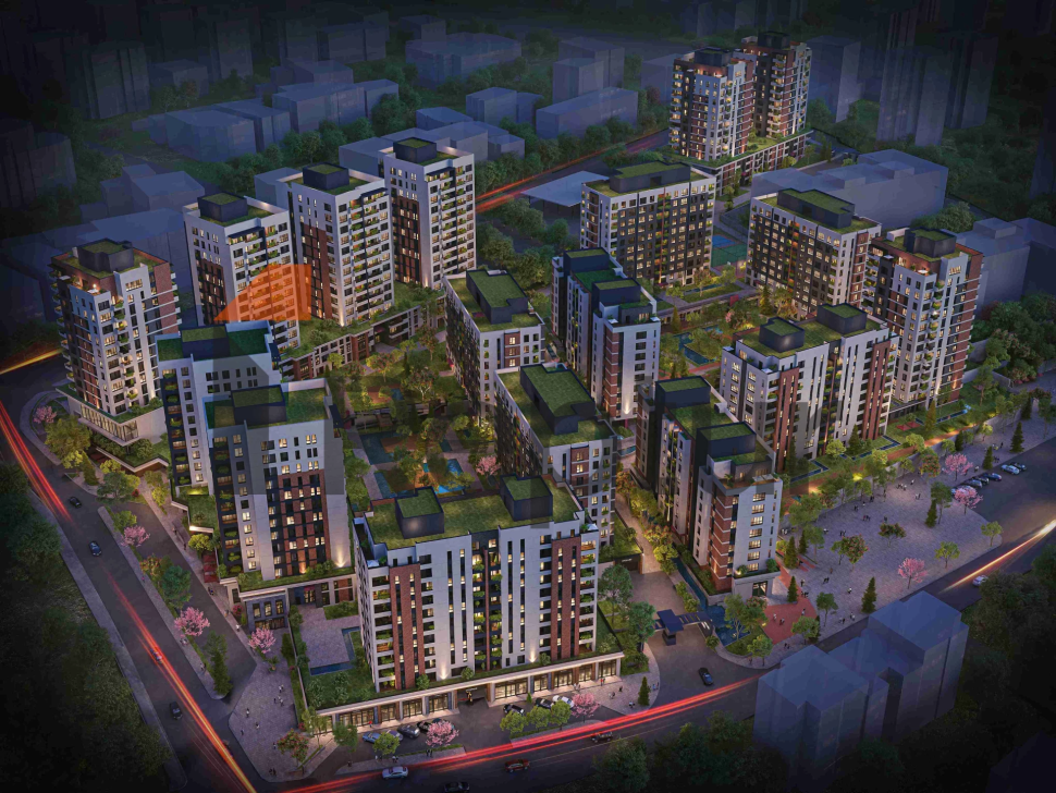 Modern apartments with green landscapes in the European part of Istanbul