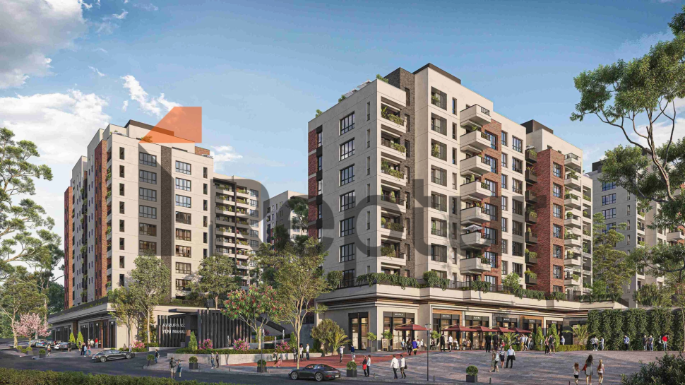 Modern apartments with green landscapes in the European part of Istanbul