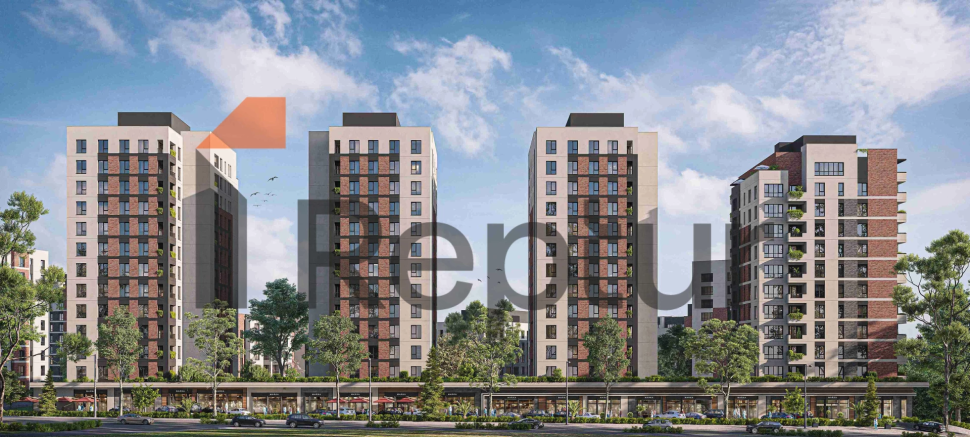 Modern apartments with green landscapes in the European part of Istanbul