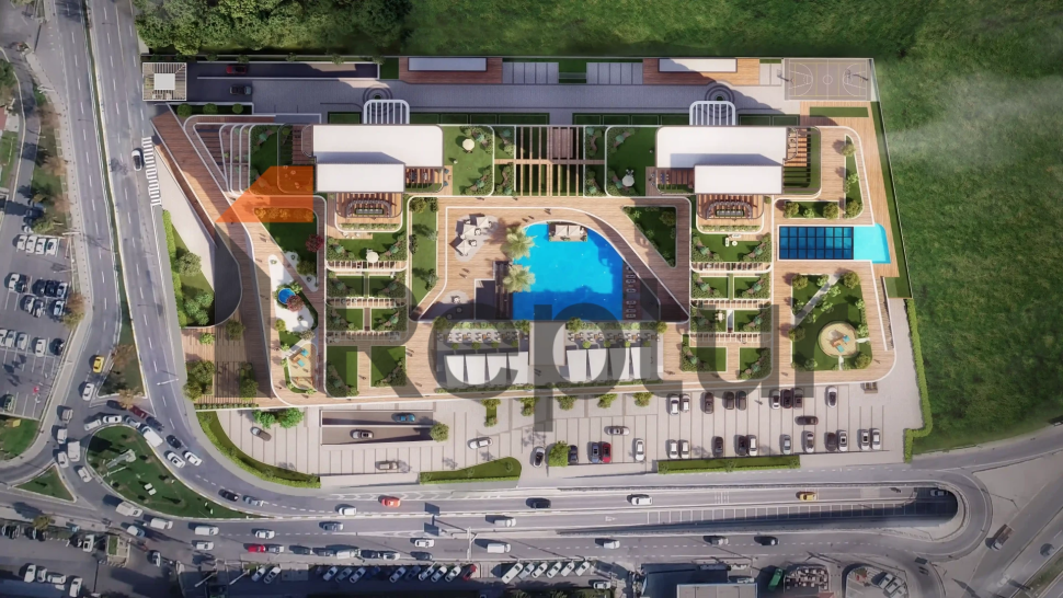 Residential complex in the city center with convenient transport accessibility